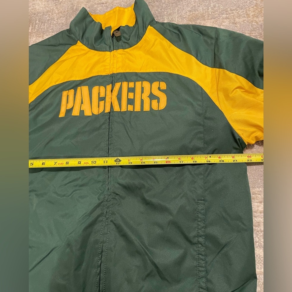 NFL Team Apparel Green Bay Packers Windbreaker Full Zip Vintage Jacket Sz Small - Picture 9 of 11